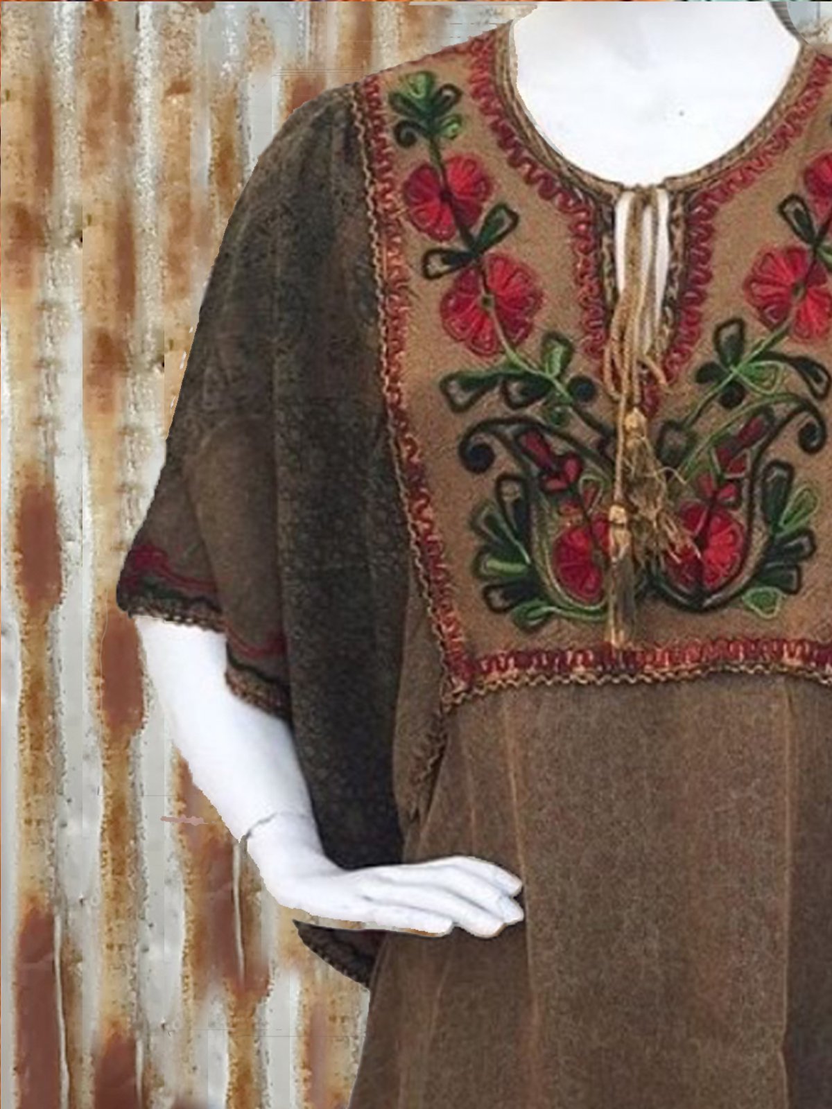 Crew Neck Printed Floral Short Sleeve Shirts & Tops