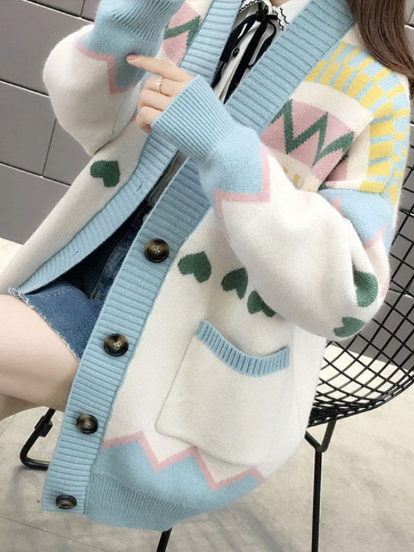 Lazy Breeze Loose Oversized Knitted Sweaters Jacket