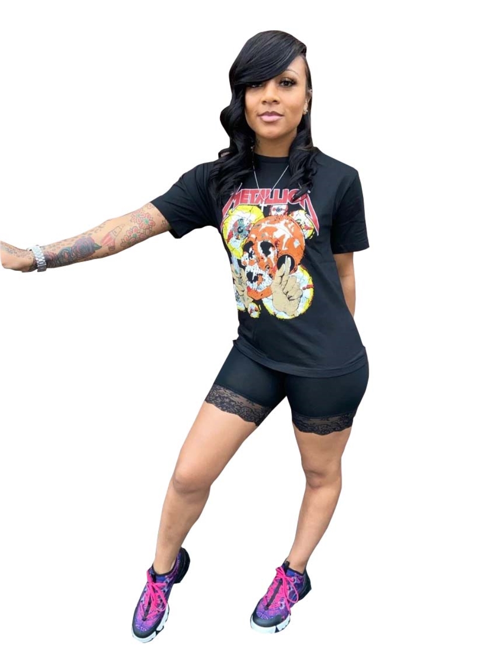 Summer Print O-Neck Shirt