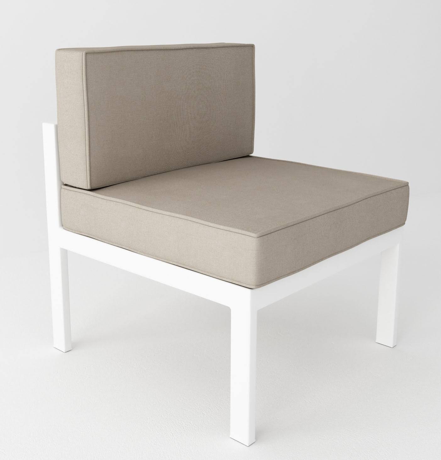 Zuo Golden Beach Middle Chair (Set of 2), White Taupe