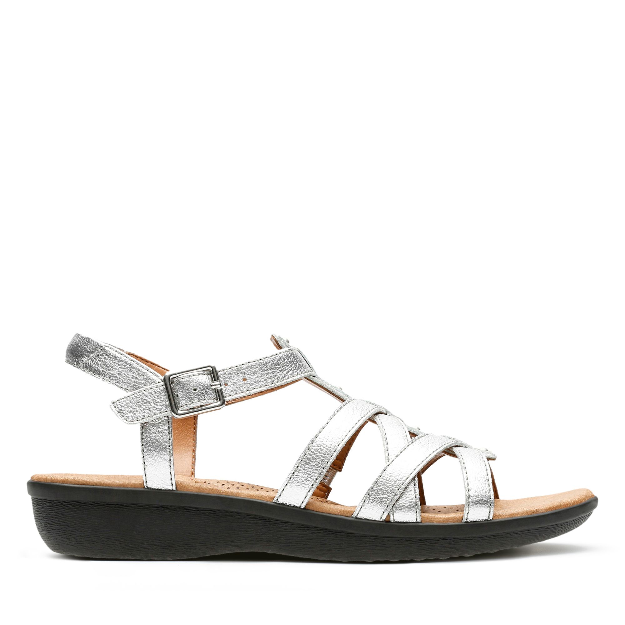 Women Sandals Manilla Bonita Silver Leather