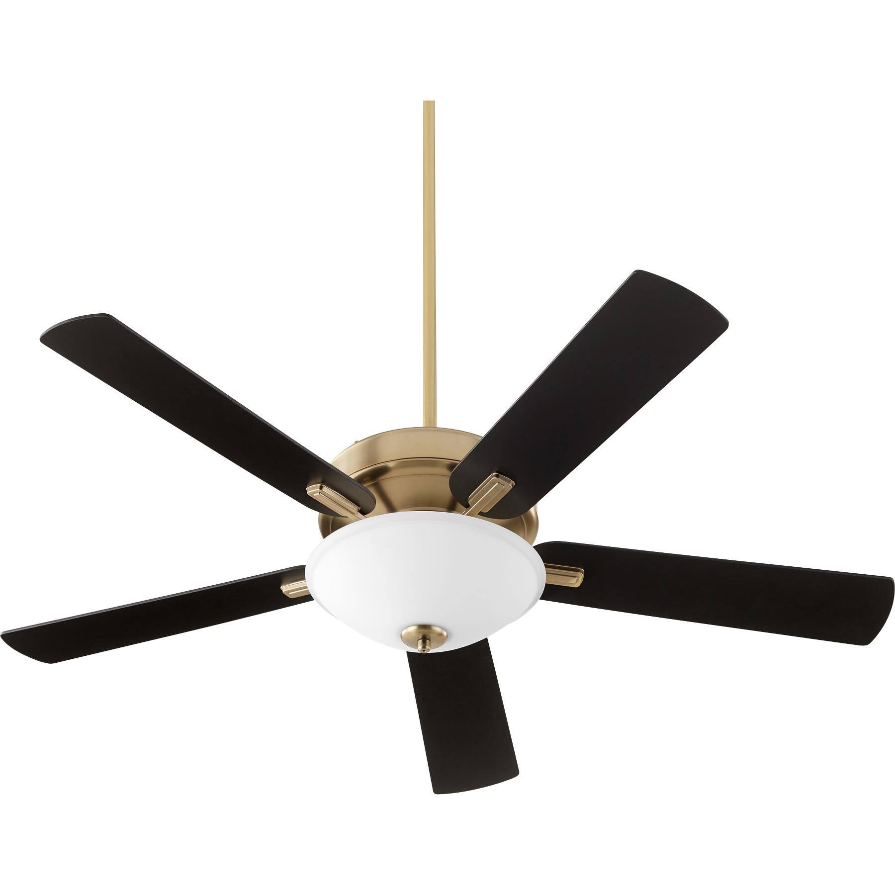Quorum 54525-80 Premier 52x22 Ceiling Fan with LED Light, Aged Brass