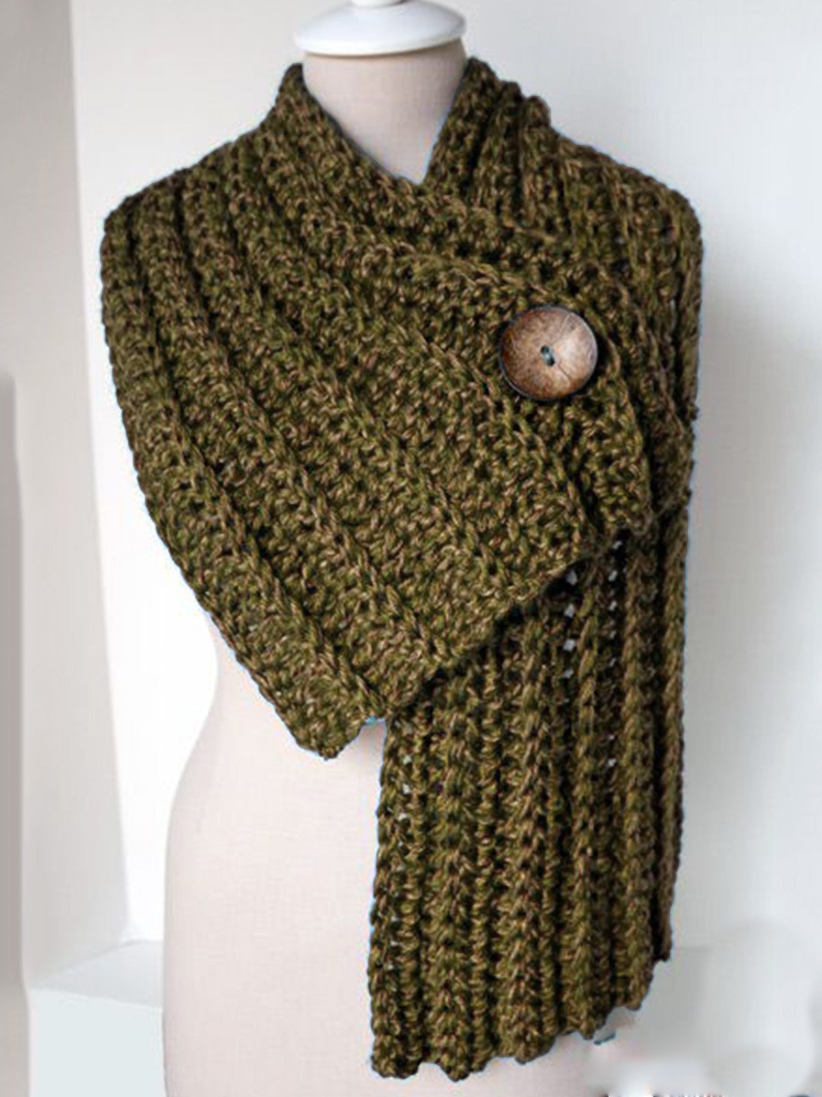 Women's  Casual Solid Round Neck Scarves & Shawls