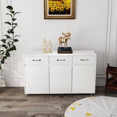 Arismendy 52.4x22 Wide 3 Drawer Sideboard Ebern Designs