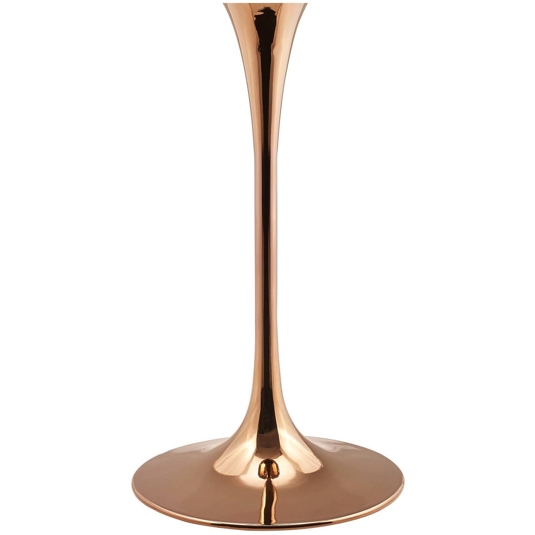 Modway Lippa 28x22 Wood Top Bar Table - Rose White