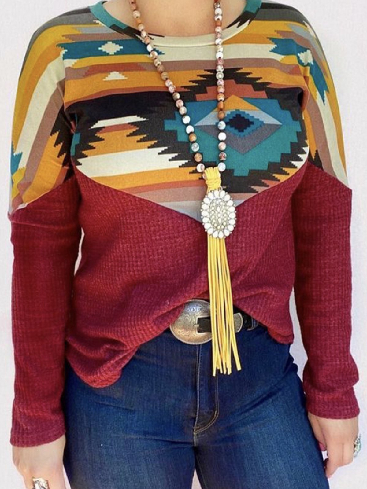 Long Sleeve Vintage Jersey Shirts & Tops