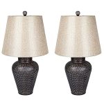 Ceramic Retro Table lamp for Bedroom Living Room and Dining Room /2 pcs