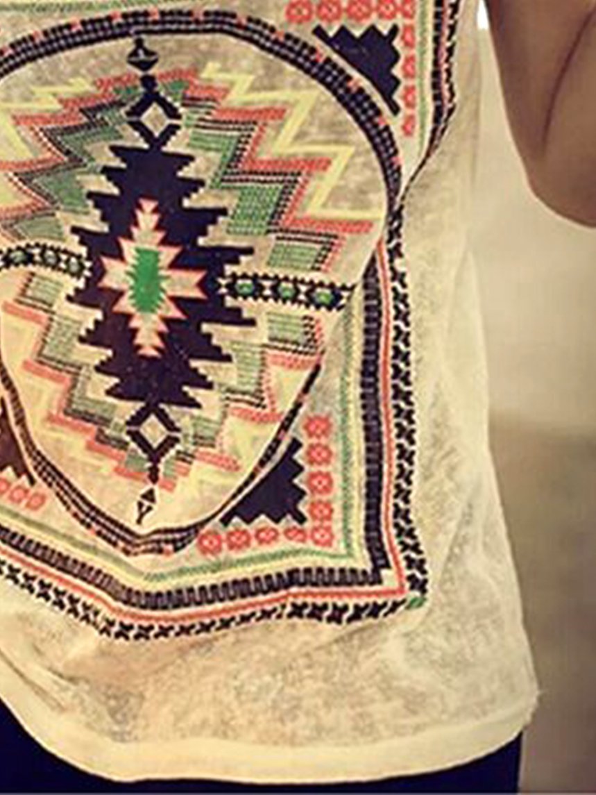 Geometric Cold Shoulder Tanks