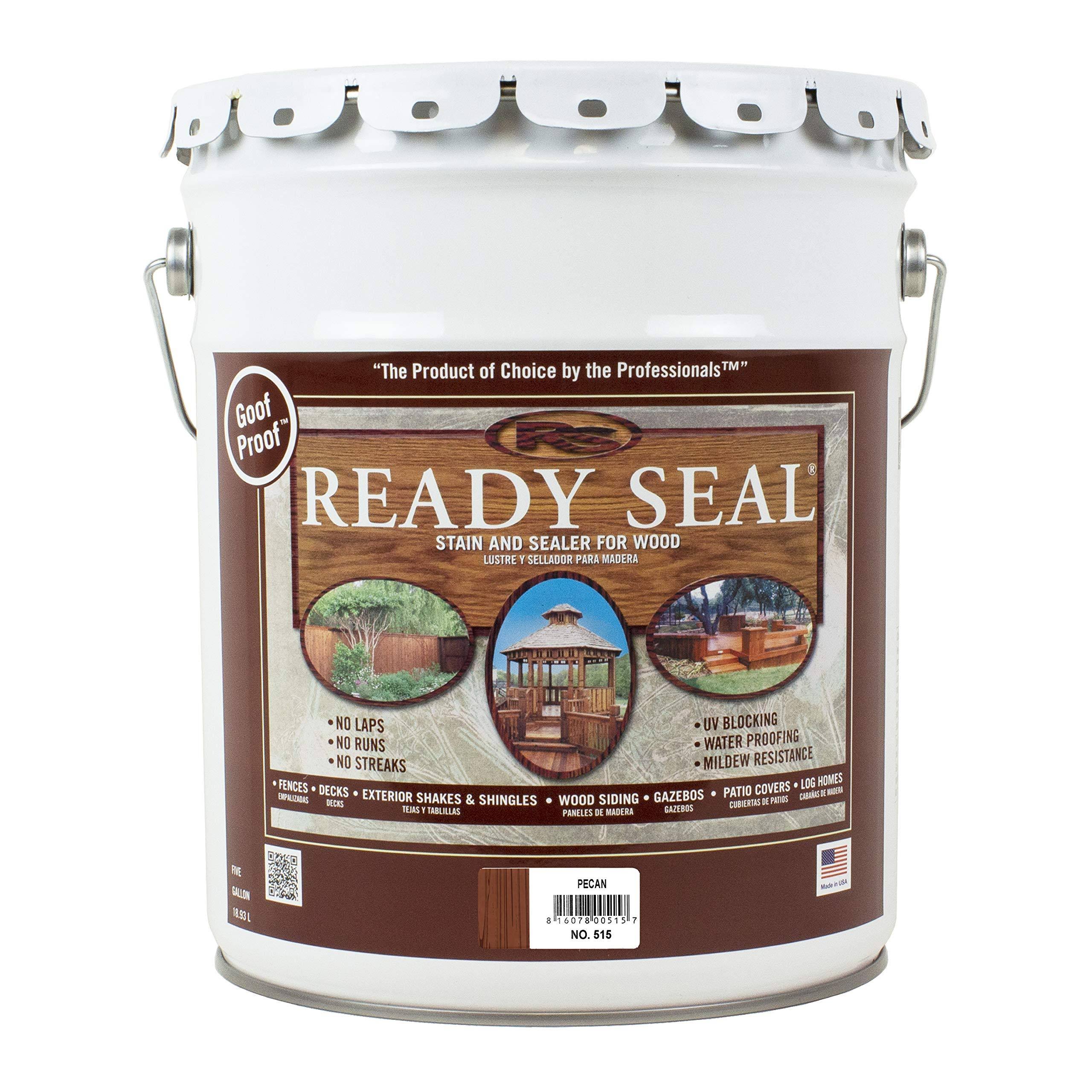 Ready Seal 515 Pecan Exterior Wood Stain and Sealer, 5 Gallon
