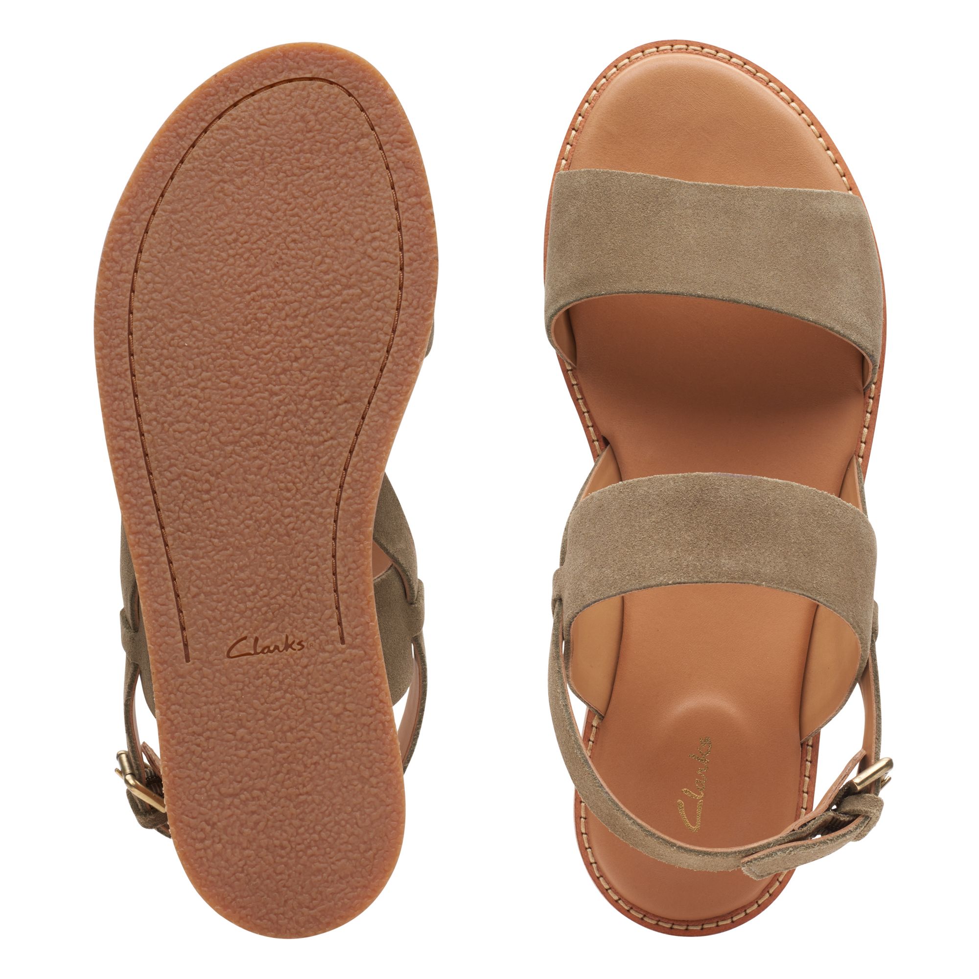 Women Sandals Karsea Strap Olive Suede