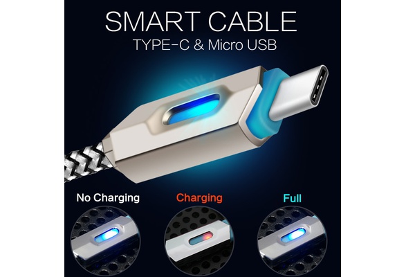 USB3.1 Nylon Braided Lights LED Micro USB