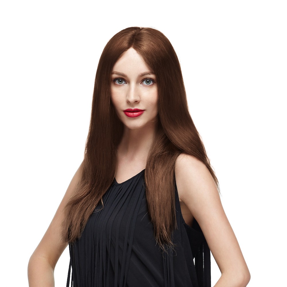 20 #4 Chocolate Brown Indian Remy Straight Full Lace Wig