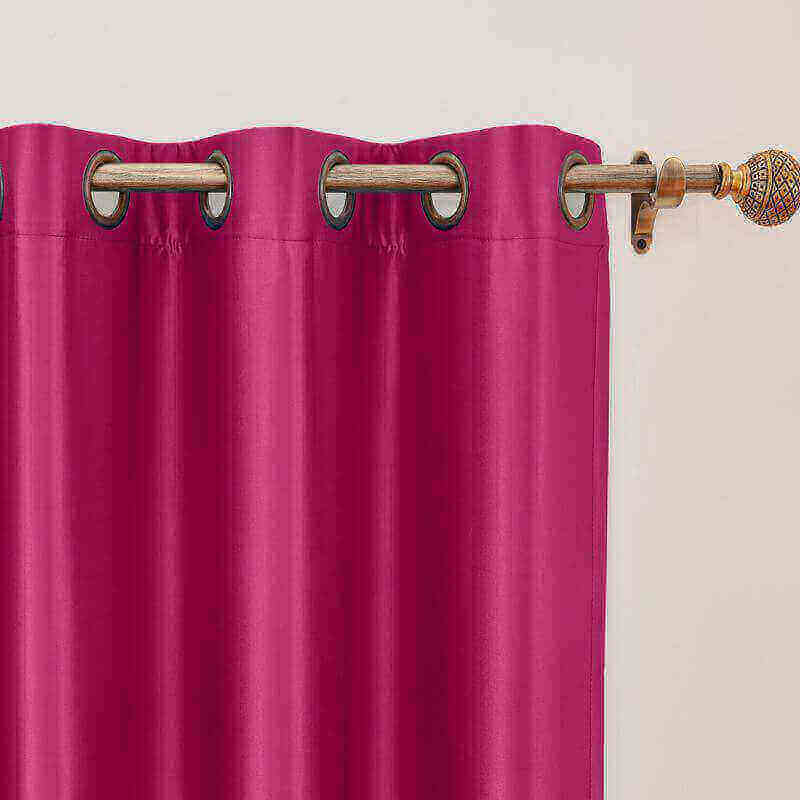 CUSTOM Lao Hang Zhou Burgundy Polyester Cotton Thermal Insulated Curtain