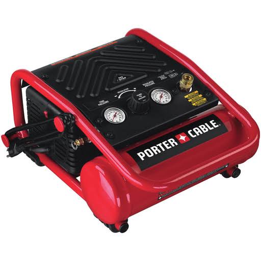 Porter-Cable C1010R 1 Gallon 135 PSI Oil-Free Quiet Trim Compressor