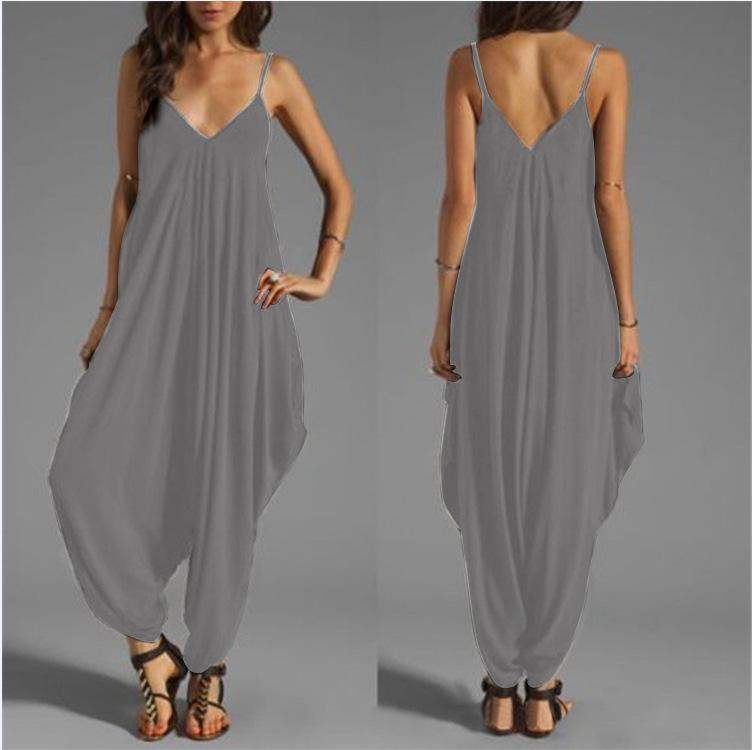 Low Chest V Collar Sexy Jumpsuit