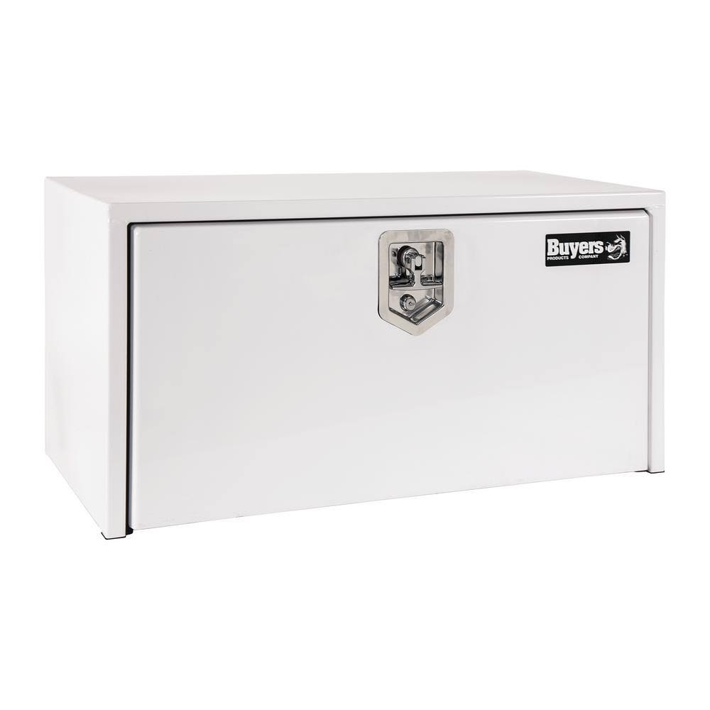 Buyers Products 1703403 White Steel Underbody Truck Box w/T-Handle Latch (14x16x30 inch)