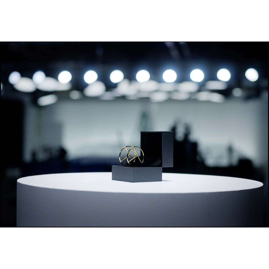 Large Logo Hoop Earring - Gold