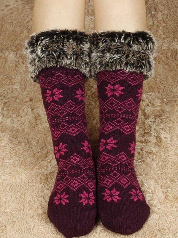 Christmas Acrylic Floral Casual Underwear & Socks