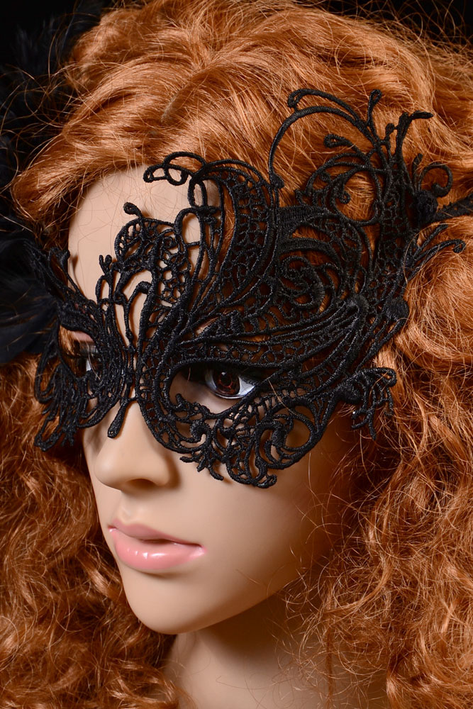 Halloween Masquerade Party Gothic Black Lace Mask