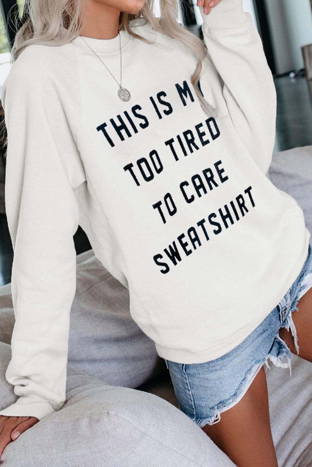 Letter Print Long Sleeve Pullover Casual Sweatshirt