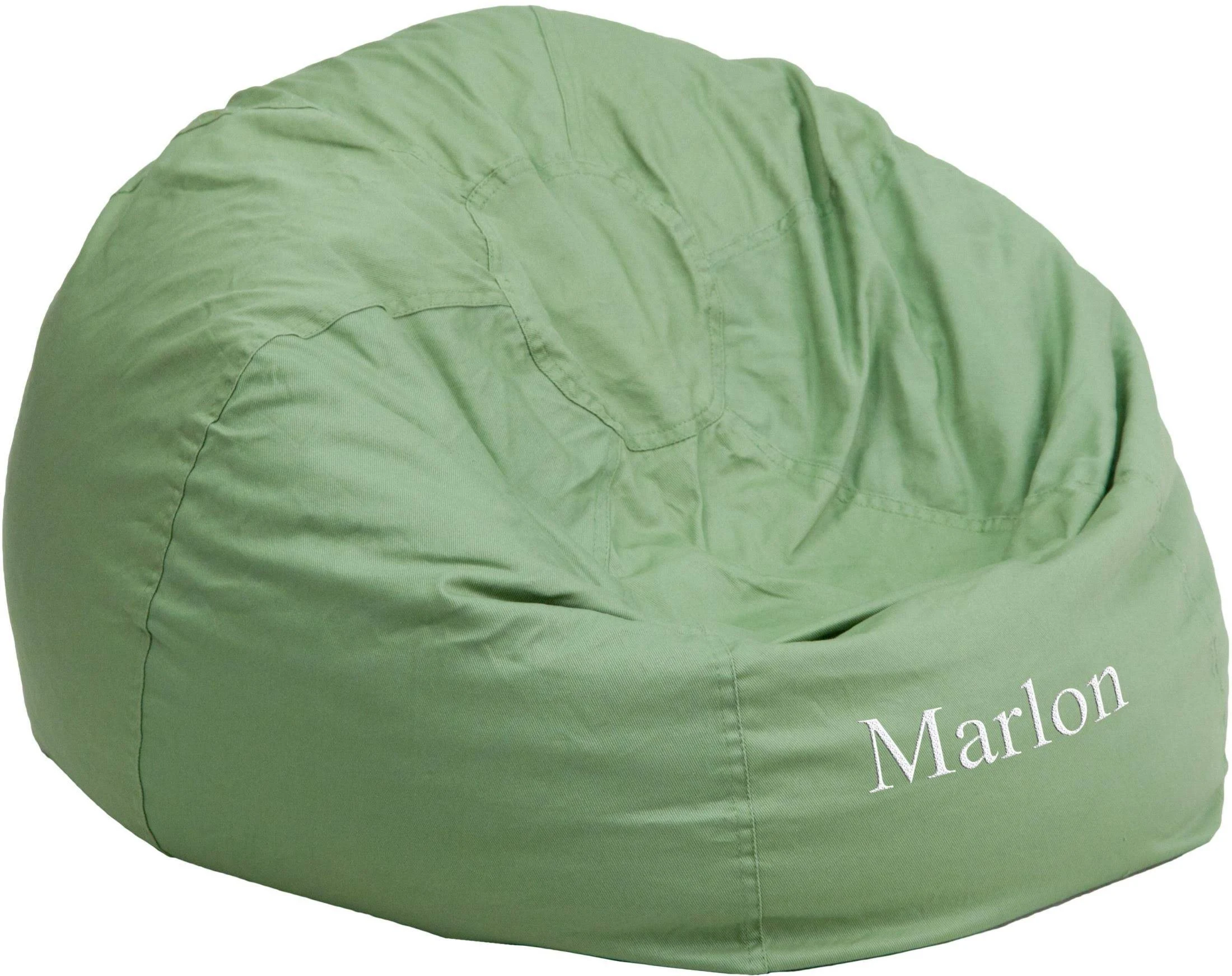 Flash Furniture Personalized Oversized Solid Green Bean Bag Chair