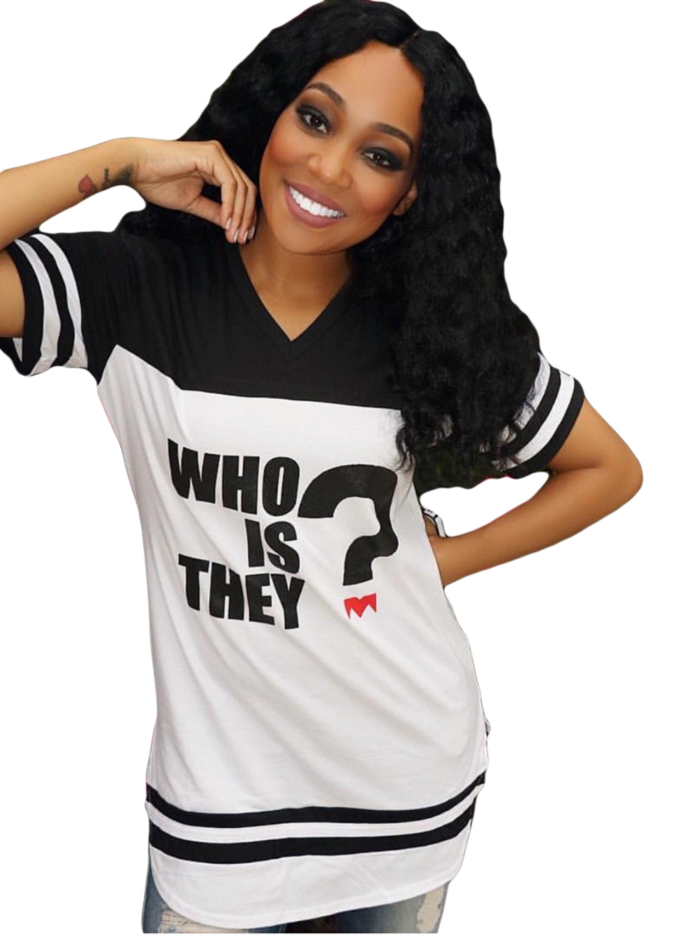 Summer Print Contrast Long Shirt