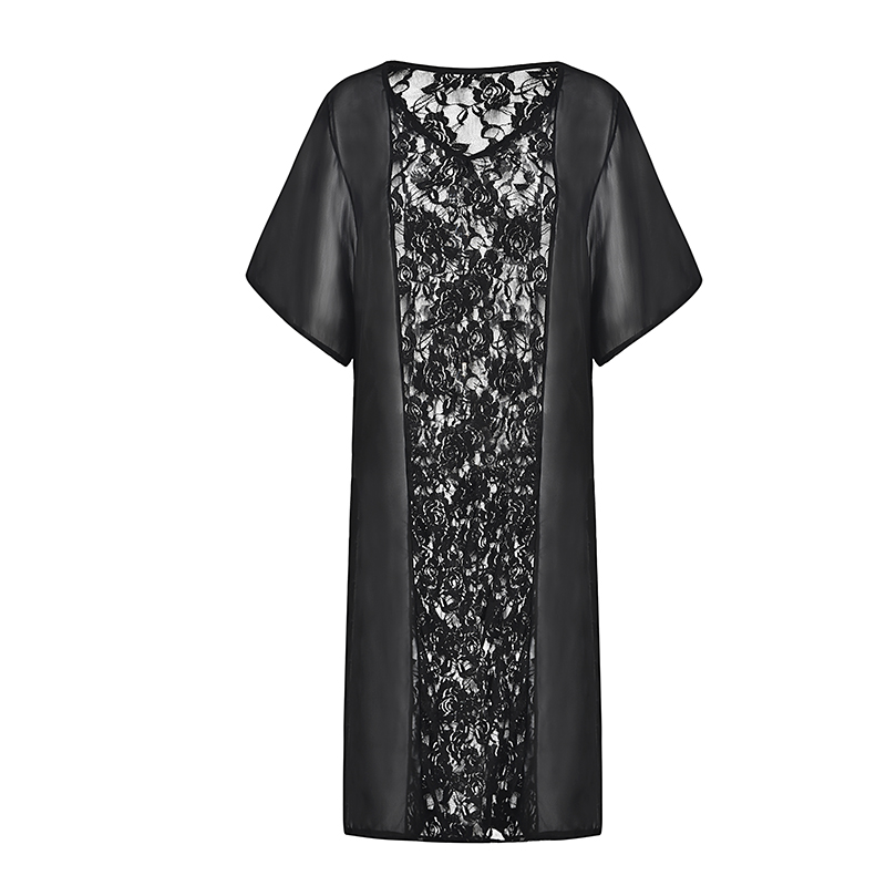 Black Lace Long Cover Up