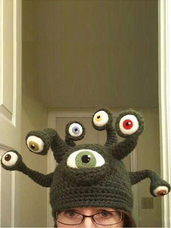 Octopus Eye Hat Creative Halloween Handmade Hat