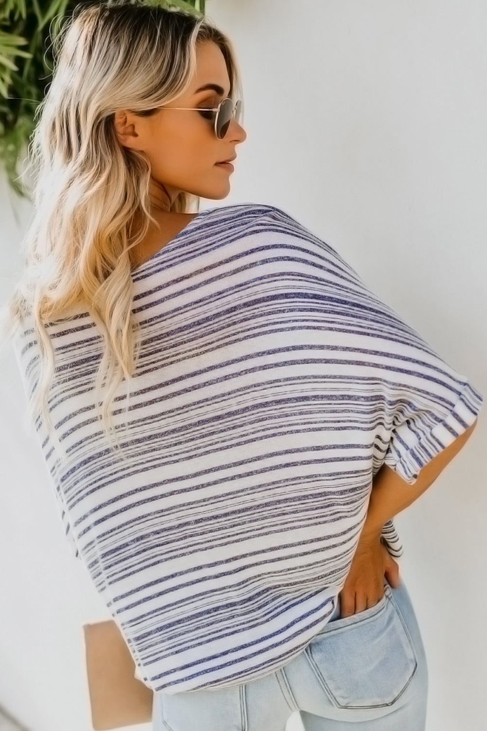 Blue Estate Knit Twist Top