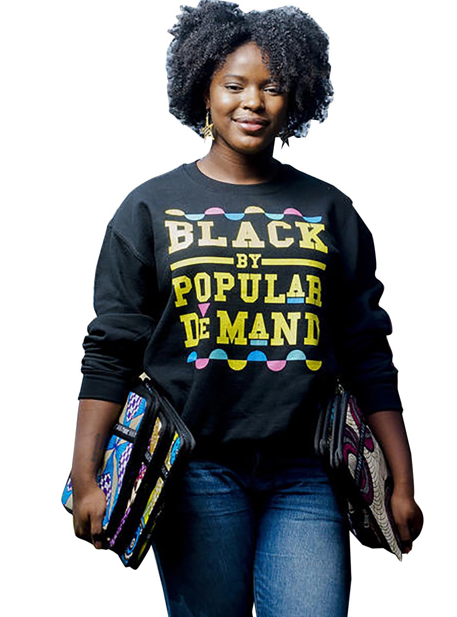 Print Letter Black Long Sleeve Sweat Shirt