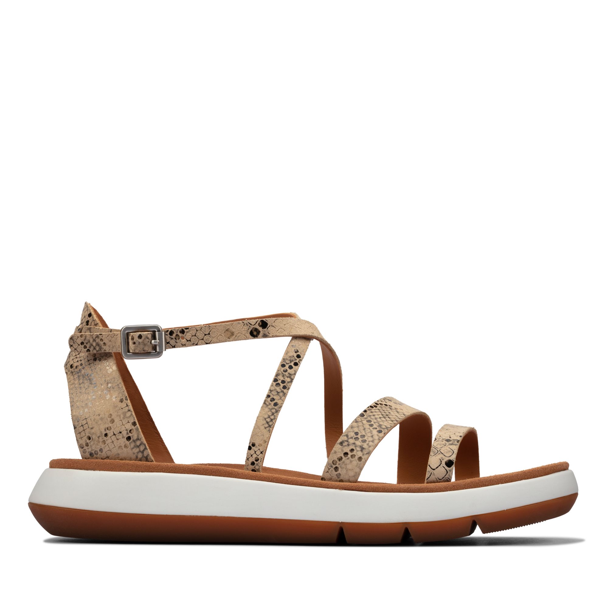 Women Sandals Jemsa Strap Taupe Snake