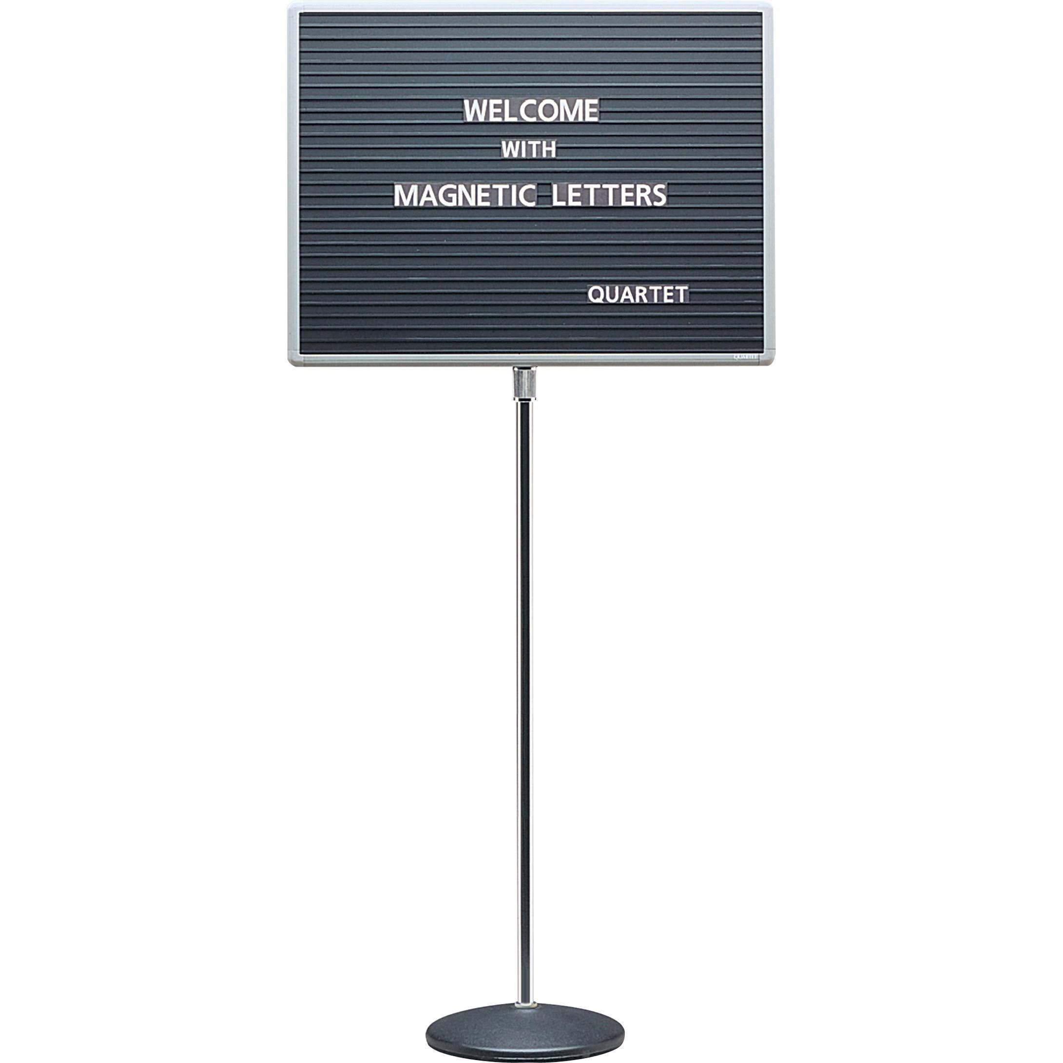 Quartet Adjustable Single-Pedestal Magnetic Letter Board