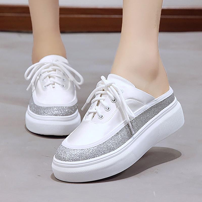 Women PU Platform Slippers Casual Comfort Shoes