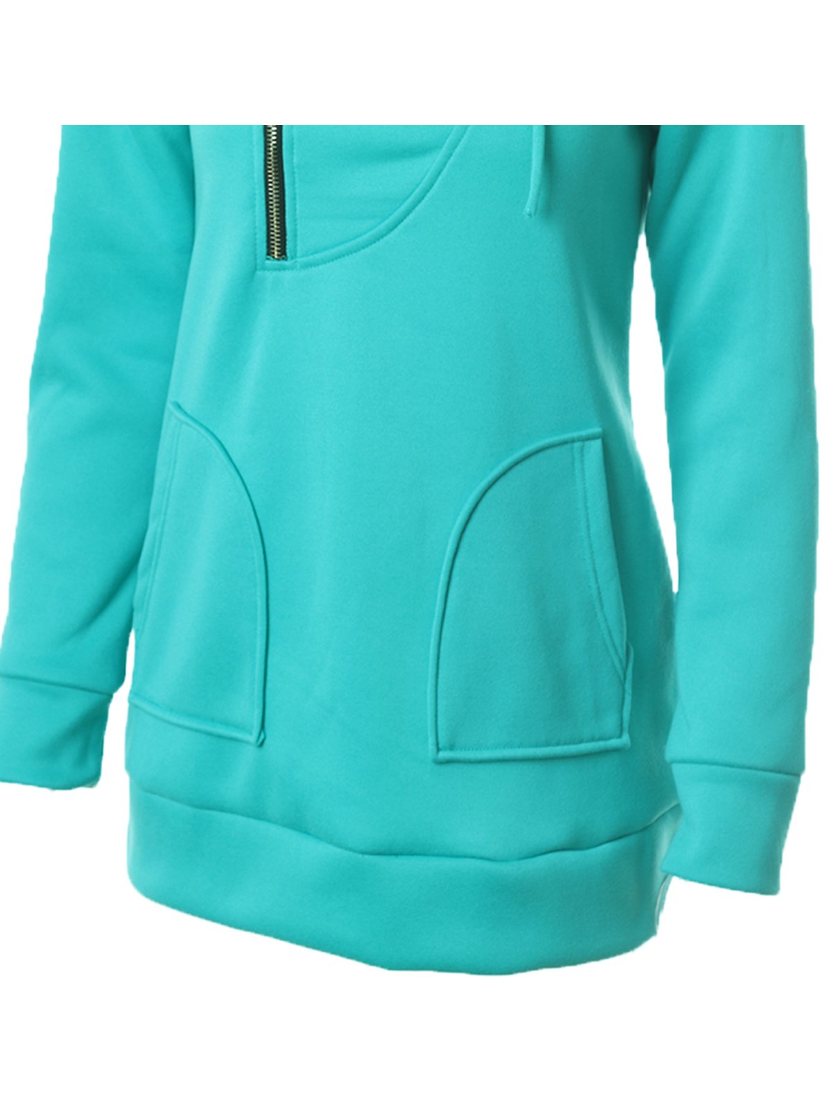 Casual  Hooded Zipper Long Sleeve Sweatshirts For Women