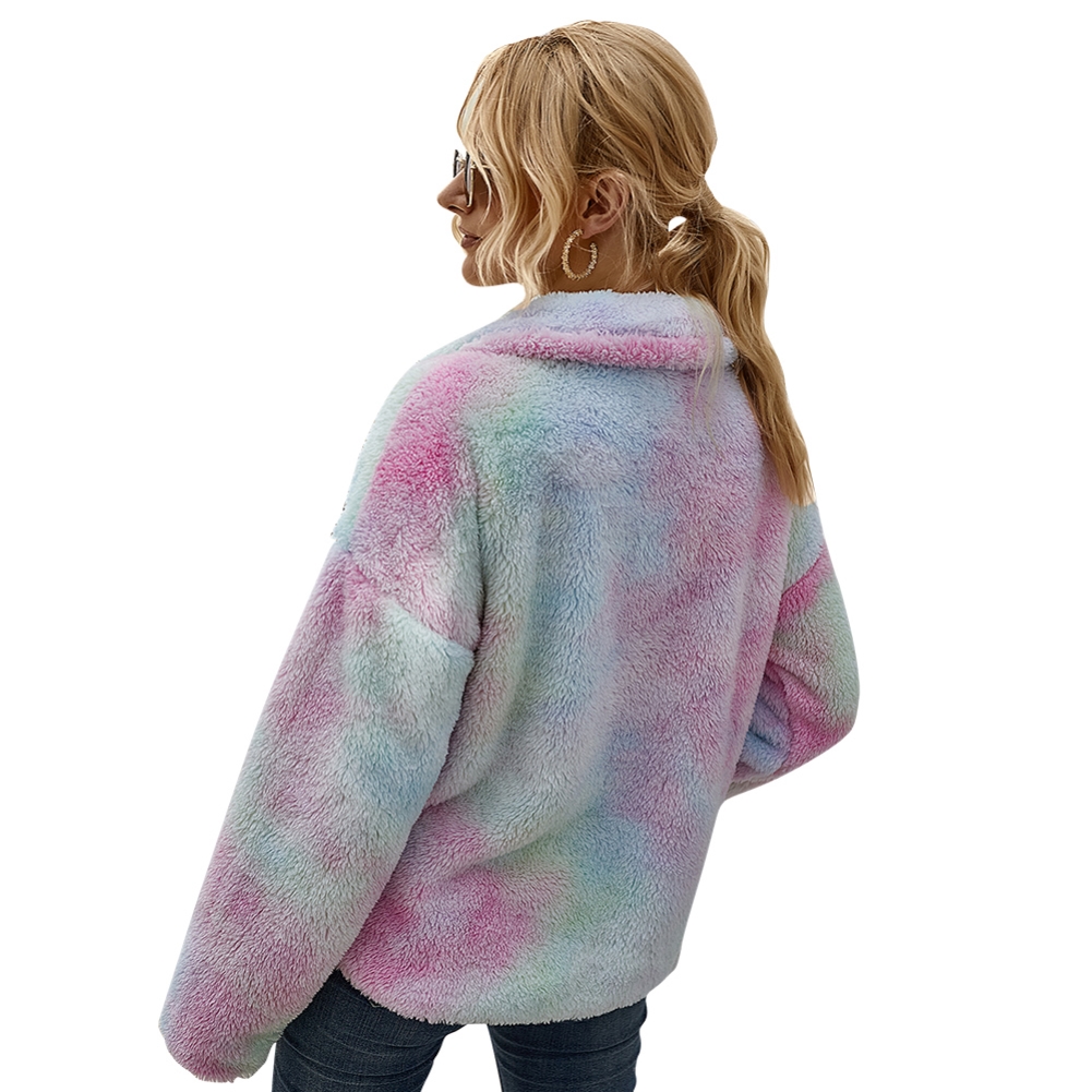 Tie Dye Pocket Plush Pullover Top