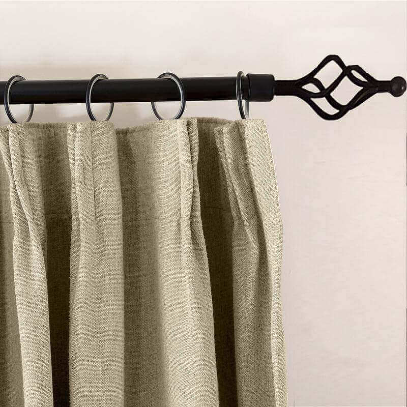 CUSTOM Olive Beige Sand Luxury Textured Faux Linen Curtain