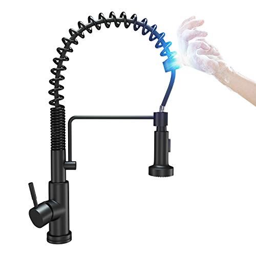 Matte Black Smart Sensor Touch Control Kitchen Faucets