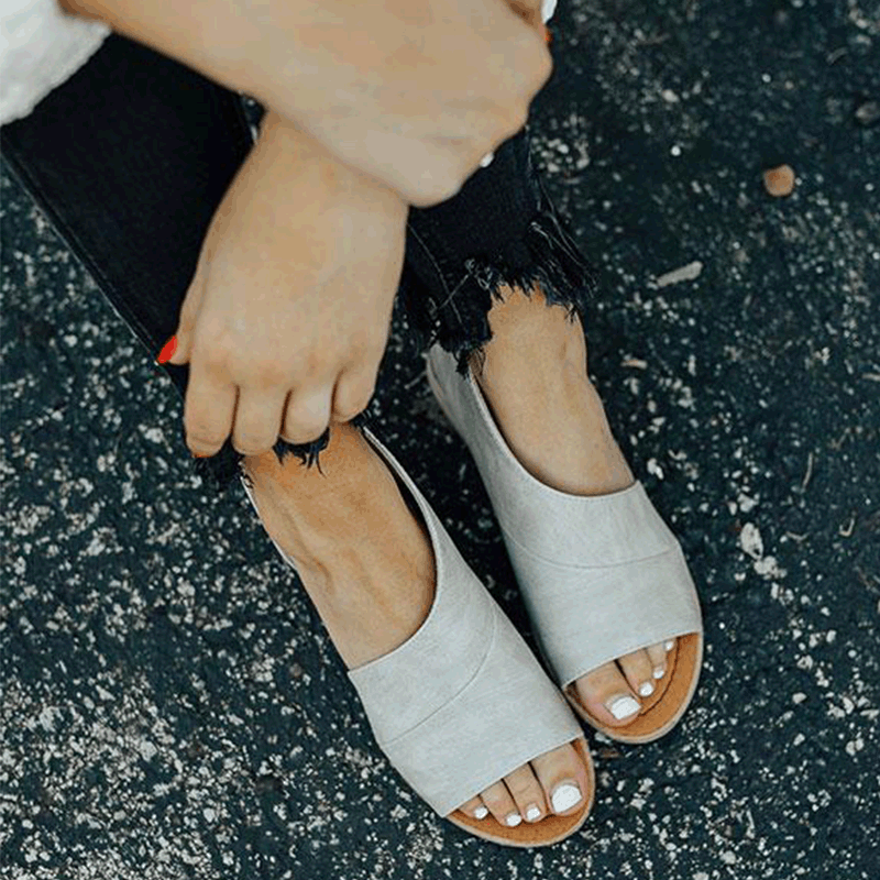 Pu Low Heel Date Sandals