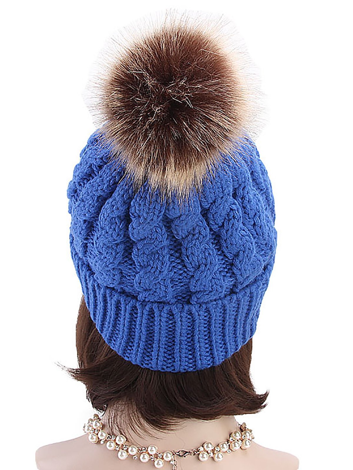 Knitted Solid Twist Hats