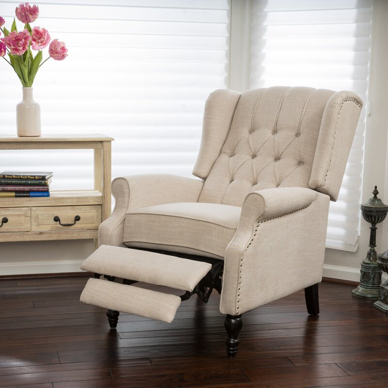 Albertine 75Cm Wide Manual Wingback Chair Recliner
