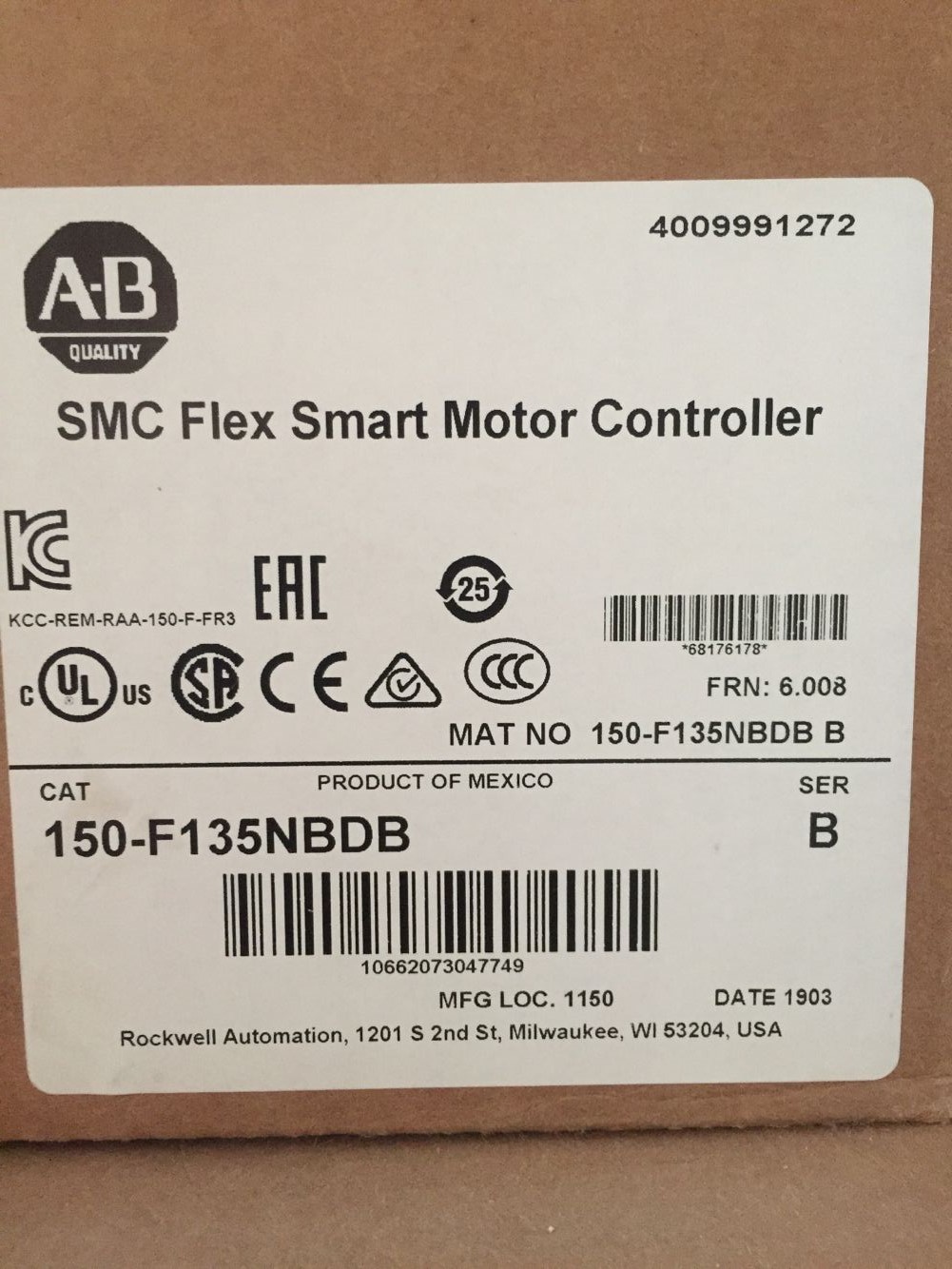 150-F135NBDB Allen Bradley Original New factory Sealed Motor