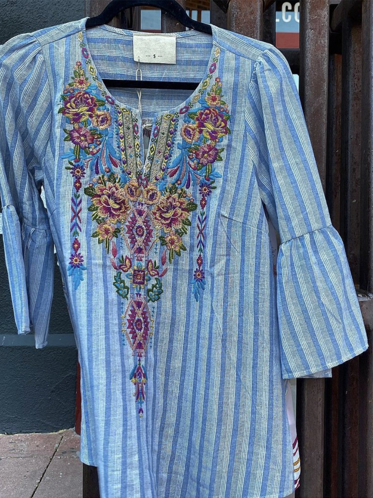 Romantic 3/4 Sleeve Crew Neck Shirts & Tops