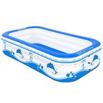 118��� X 72��� X 22��� Inflatable Lounge Backyard Pool For Baby, Kids & Adults