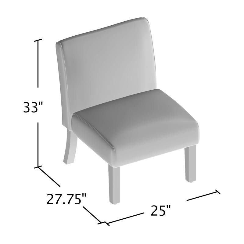 Furniture of America Lapira 3-Piece Accent Chair and Table Set in Gray