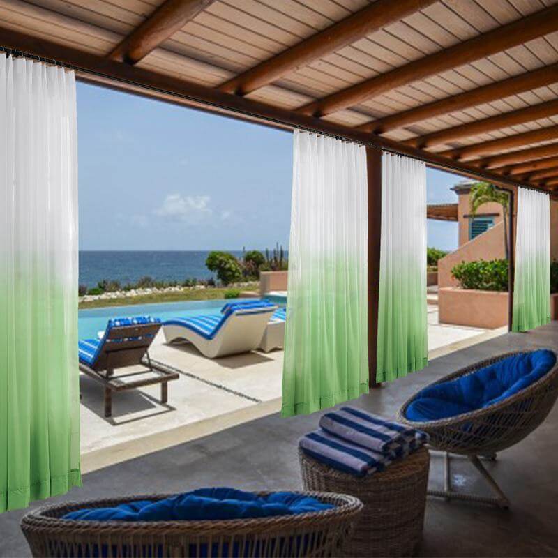 【Custom】Hanna Gradient Ombre Sheer Curtain Tulle Gradual Drapery For Indoor Outdoor,12 Colors