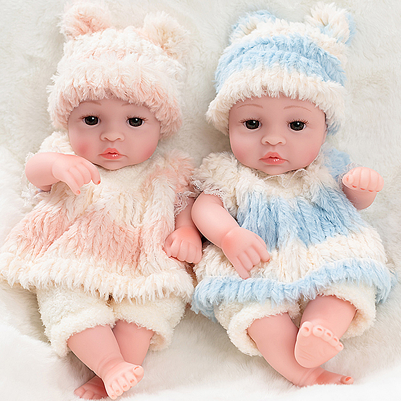 30cm Lovely Baby Dolls Reborn Full Soft Silicone Realistic Reborn Baby Body Lifelike Alive Babies Toys For Girls Kids Gift Dolls