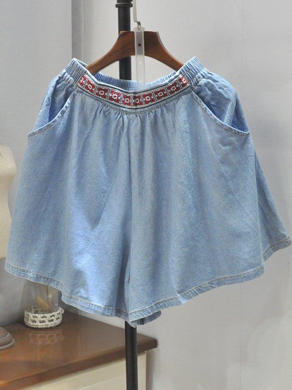 Casual Cotton Pockets Loose Pants