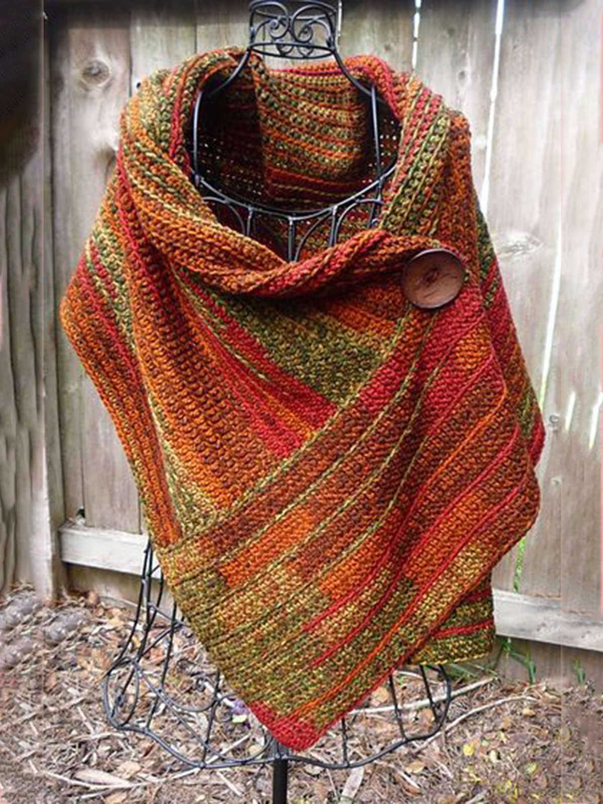 Red Holiday Knitted Color-Block Scarves & Shawls