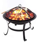 Portable Fire Pits Outdoor Wood Burning Steel Firepits for Outside