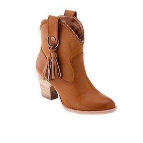 Brown Artificial Nubuck Chunky Heel Spring/Fall Rivet Daily Boots